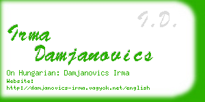 irma damjanovics business card